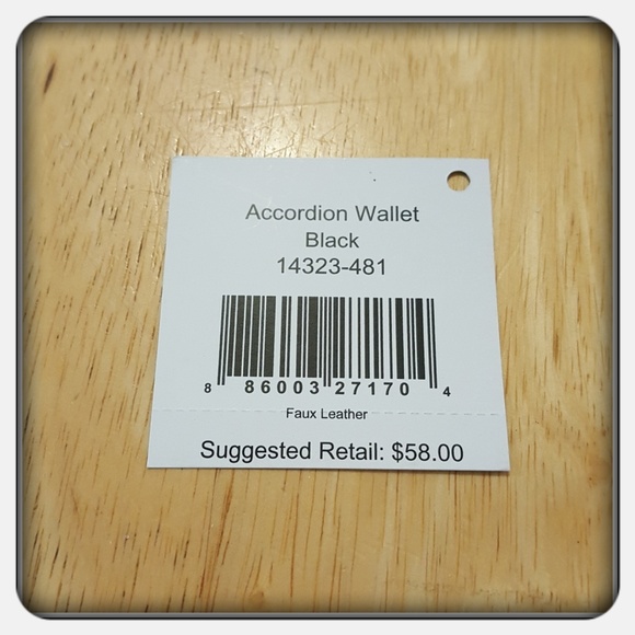 EUC Vera Bradley Black Accordion Wallet - Picture 5 of 5